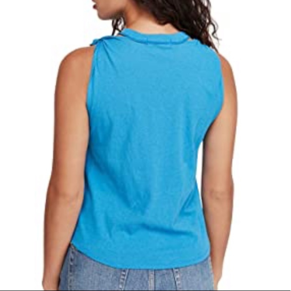 Blue Twisted Tank - Picture 2 of 3